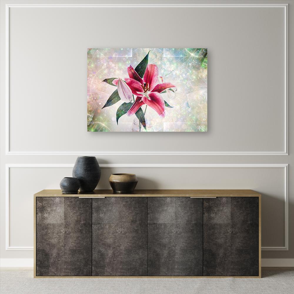 Canvas Print Pink Lily Flower