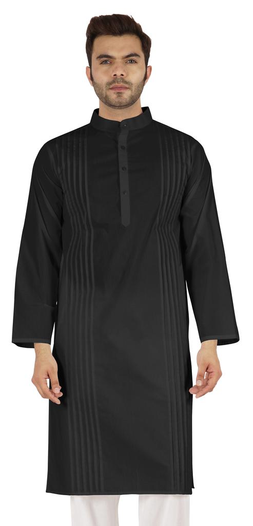 Atasi Cotton Kurta Solid Ethnic- Festive Long Shirt W  Pintuck Traditional Indian Wear For
