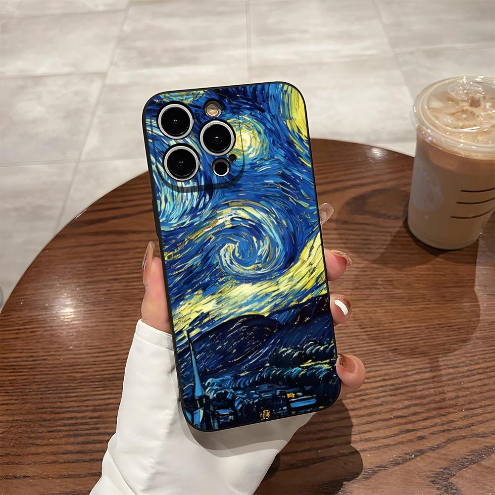 Oil Painting Phone Case For 17 Pro Max Iphone 14 Pro Max 12 16 15 13 Pro 11 Xr X Xs 8 7 Plus Back Cover