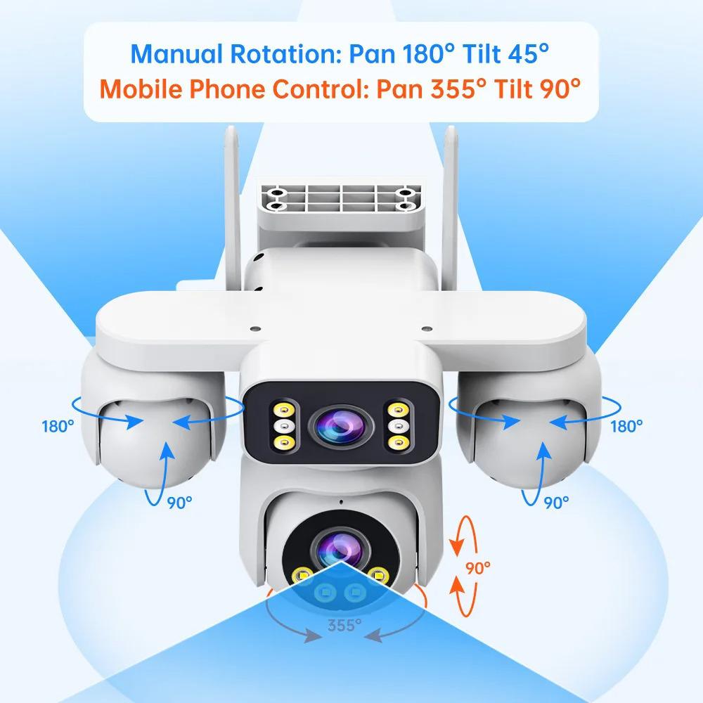 Ruibo Shi Hieasy4 PTZ Rotatable HD Solar Camera with Night Vision and Intercom