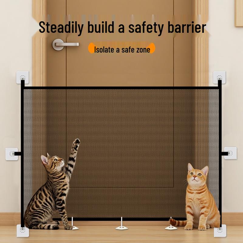 Foldable Cross-Border Pet Barrier: Portable Anti-Drill Cat Fence & Isolation Net