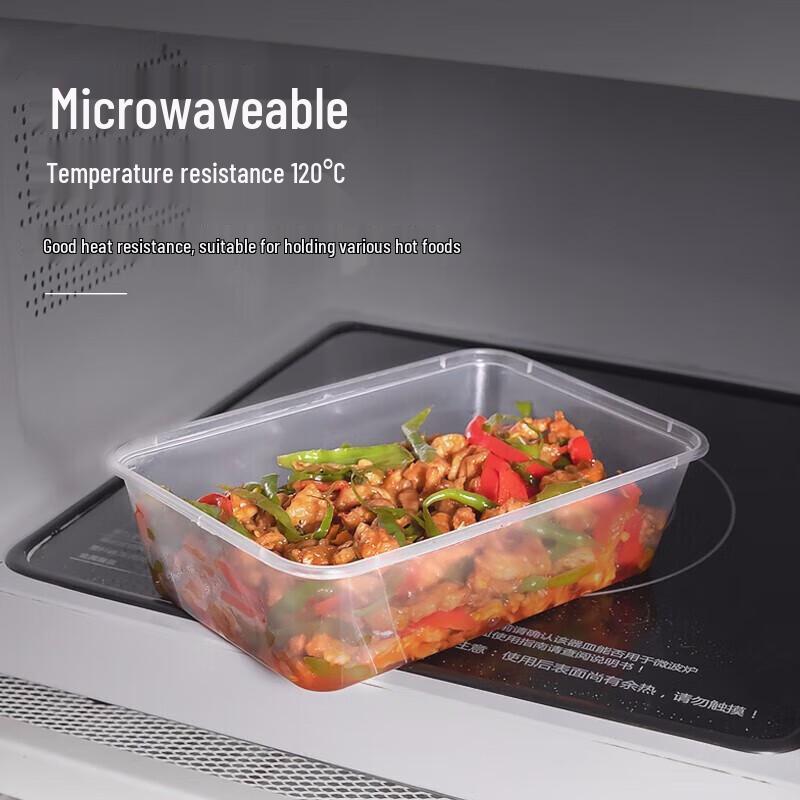 Disposable Rectangular Takeaway Boxes with Lids