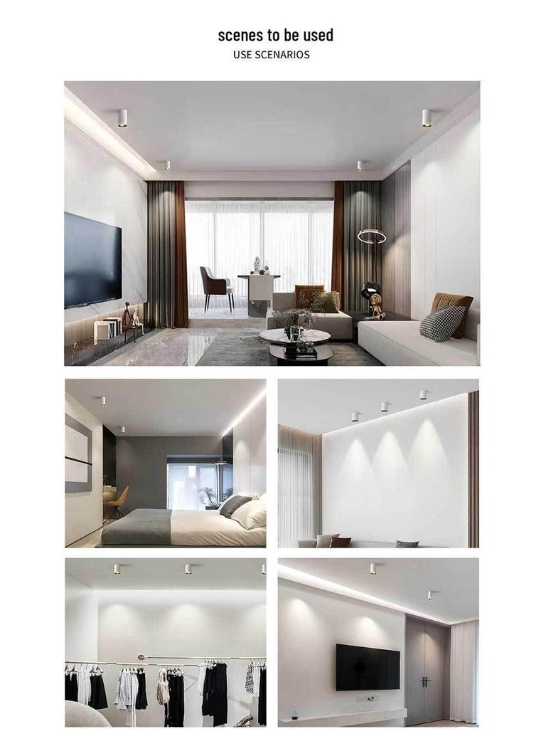 Office Exhibition Pendant LED Anti-Glare Surface-Mounted Spotlight for Living Room