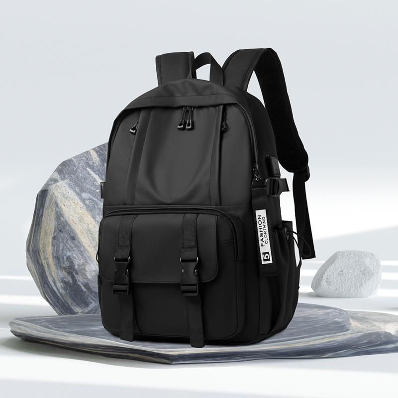 Newest Backpack with USB Men's Fashion Backpack Men's Business Computer Bag Large Capacity Travel Bag College Schoolbag