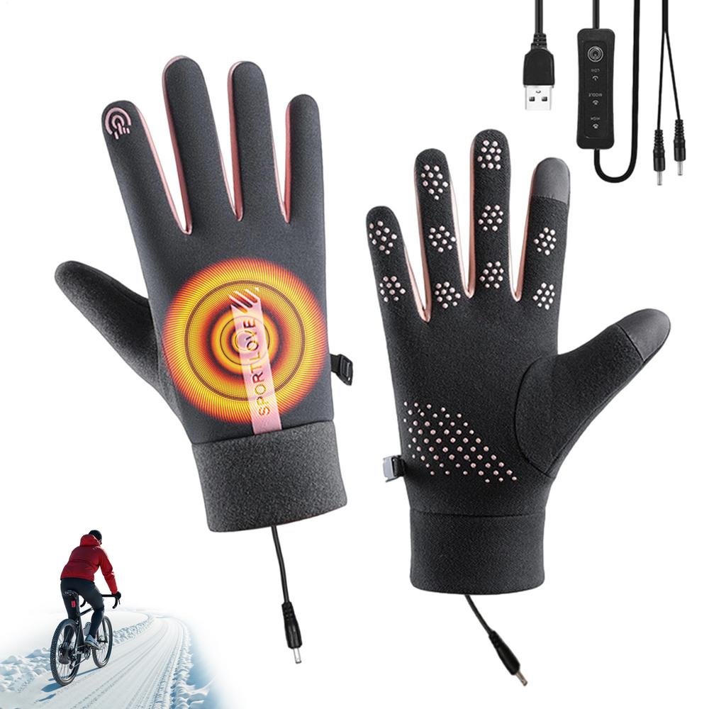 Heated Gloves Flexible Control USB Powered Warm Outdoor Sport USB Heating Gloves For Skiing Hiking Cycling Snowboarding Sledding