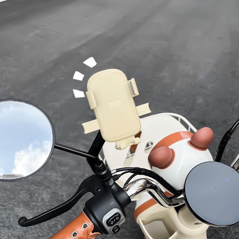 Cute Macaron Motorcycle & Bicycle Phone Holder for Girls' Delivery & Electric Scooters