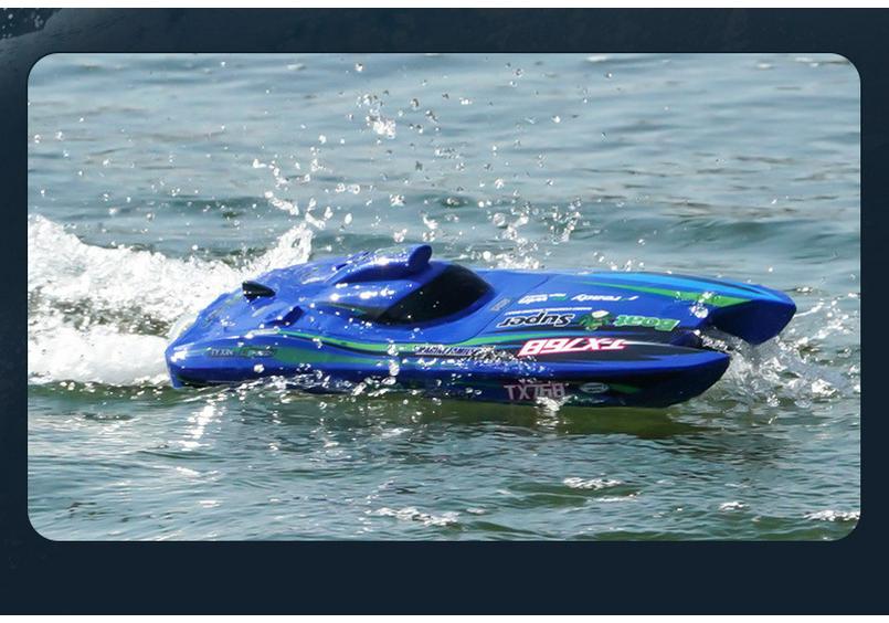 Cross 2.4GHz Brushless Jet Speedboat: High-Speed Electric RC Boat for Boys