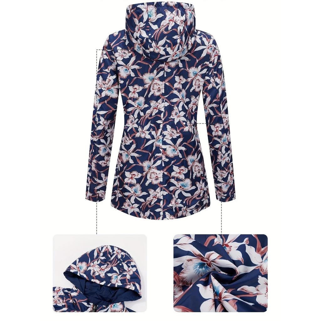 Women's Waterproof Slim Windbreaker Windproof Outdoor Jacket
