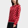 New FILA HERITAGE Sweater Women's Rhythmic Red F11W518402F-PK