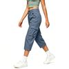 Women's Hiking Pants, Elastic Waist Loose Fit Lightweight, with Double Pockets and Knee Patch Pockets