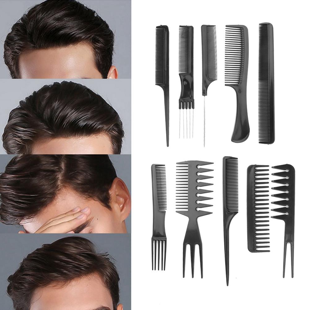 10pcs / Set Professional Hair Styling Combs Salon Barber Combs for Different Functions