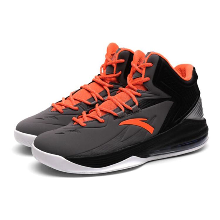New ANTA Basketball Collection Basketball Shoes Men High Top Black/Gray/Orange 91631101-4
