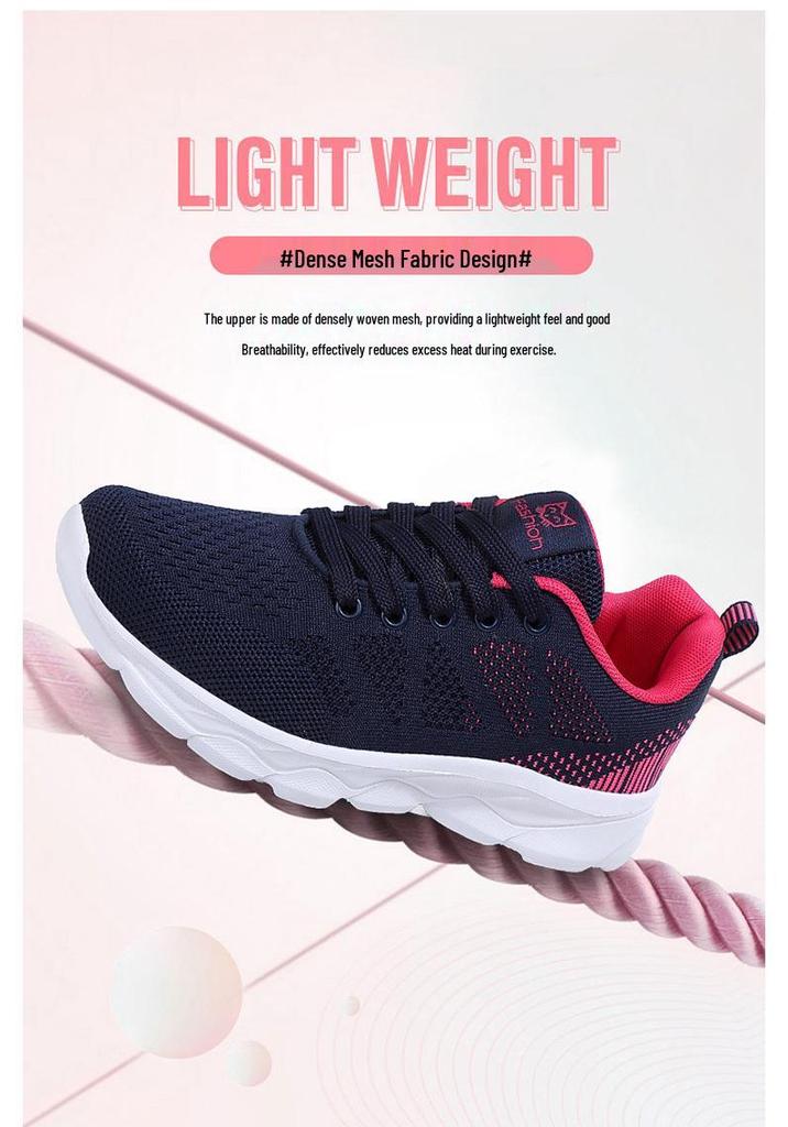 Women's Lightweight Mesh Walking Shoes - Soft Sole, Casual Style for Mothers and Elders, Perfect for Spring and Autumn