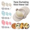 7 Pcs Dumpling Maker Reusable Dumpling Press Mold with 3 Dough Cutter and 1 Spoon 304 Stainless Steel Dumpling Maker for Kitchen