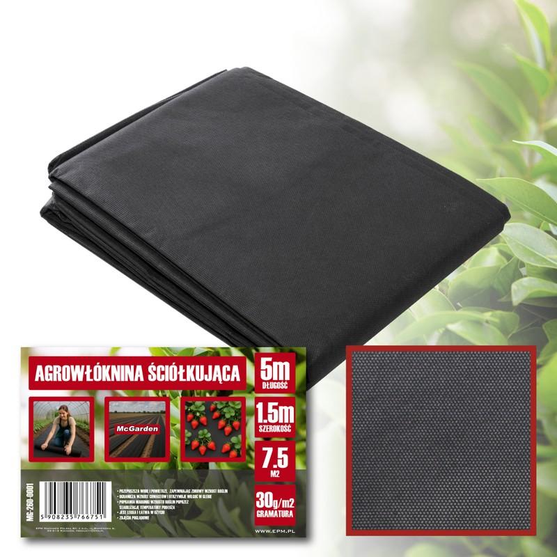 Agrowłóknina Ściółkująca Tkanina Ogrodowa 30G 1.5*5M - Mg-260-0001