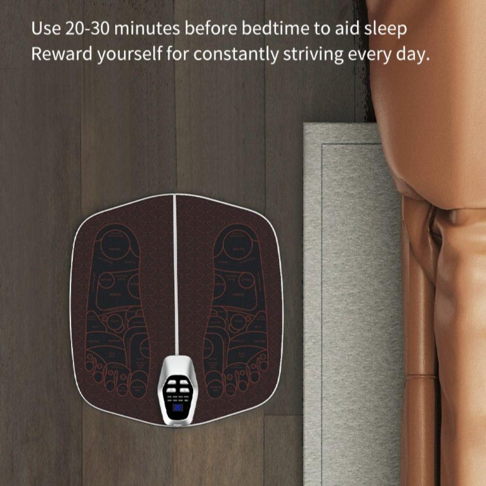 Electric EMS Foot Massager Pad Foldable Foot Muscle Stimulator Mat  Relieve Pressure