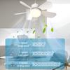 2 In 1 Hanging Fan with LED Light 3 Gears Universal Dimming Fan Timing Modern Smart Cool Fan for Dining Room Bedroom Living Room