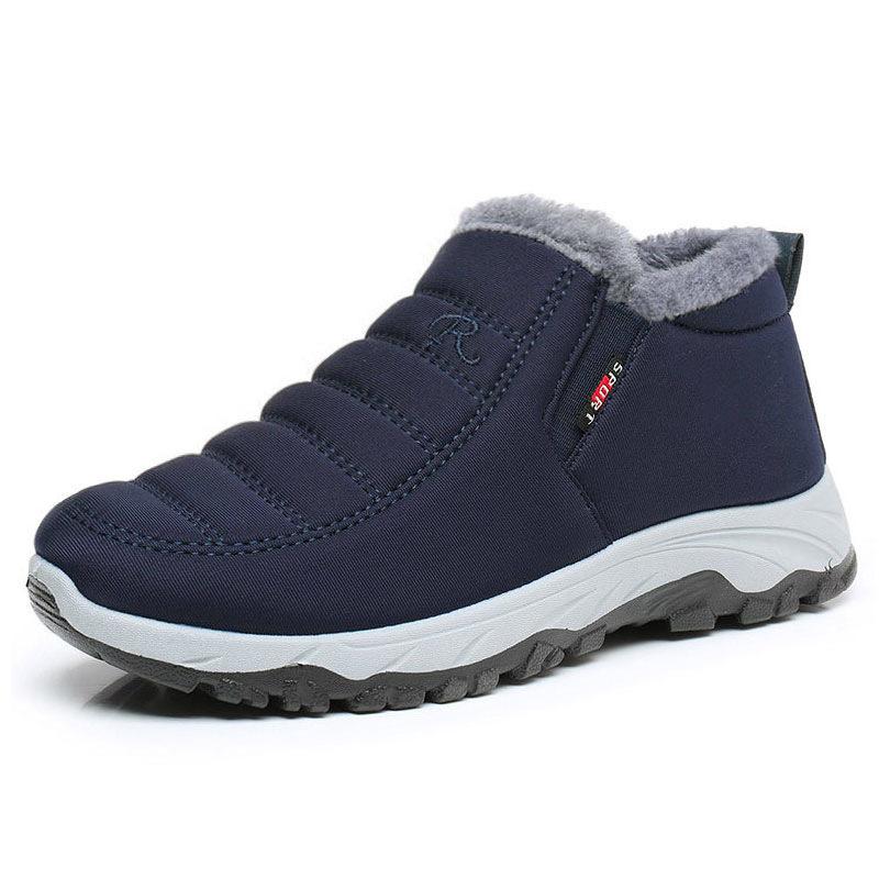 

Зимние ботинки, мужская обувь для мужчин, зимняя мужская обувь на теплом меху, ботильоны унисекс, водонепроницаемая обувь, мужская обувь, рабочая обувь 44 темно-синий