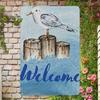 Vintage Metal Wall Poster Sea Gull Bar Decor