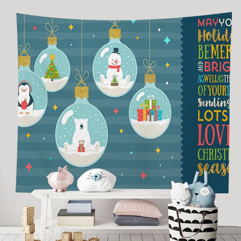 С Рождеством красный с Новым годом гобелен фон спальня гостиная персонализированная — фото 16