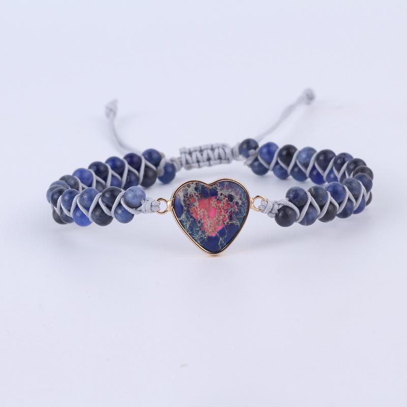 Double-Layer Heart Charm Friendship Bracelet