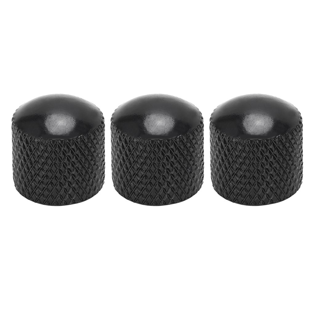 3Pcs Guitar Control Knob Volume Tone Fit Top Set Kit Instrument Accessory ReplacementBlack