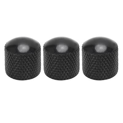 3Pcs Guitar Control Knob Volume Tone Fit Top Set Kit Instrument Accessory ReplacementBlack