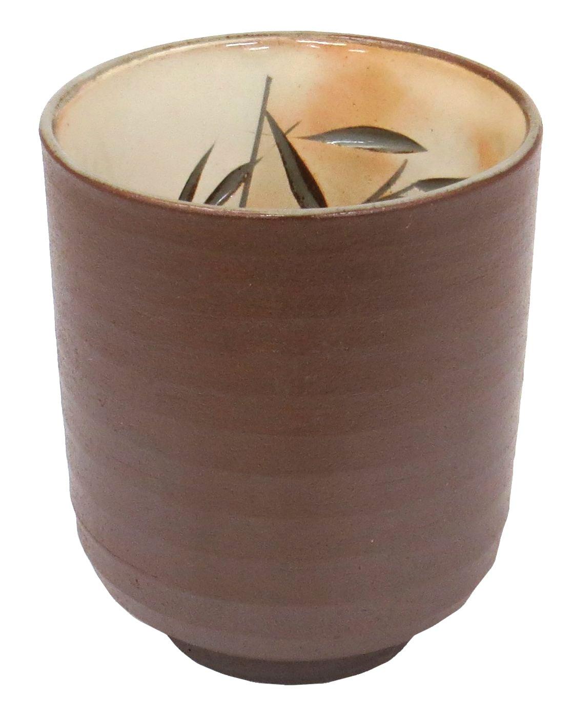 

Кё-яки, Киёмидзу-яки, Сэйхо-гама, Большая чайная чашка, Дизайн с бамбуком в стиле нанбан-бори, A13-11 Большая