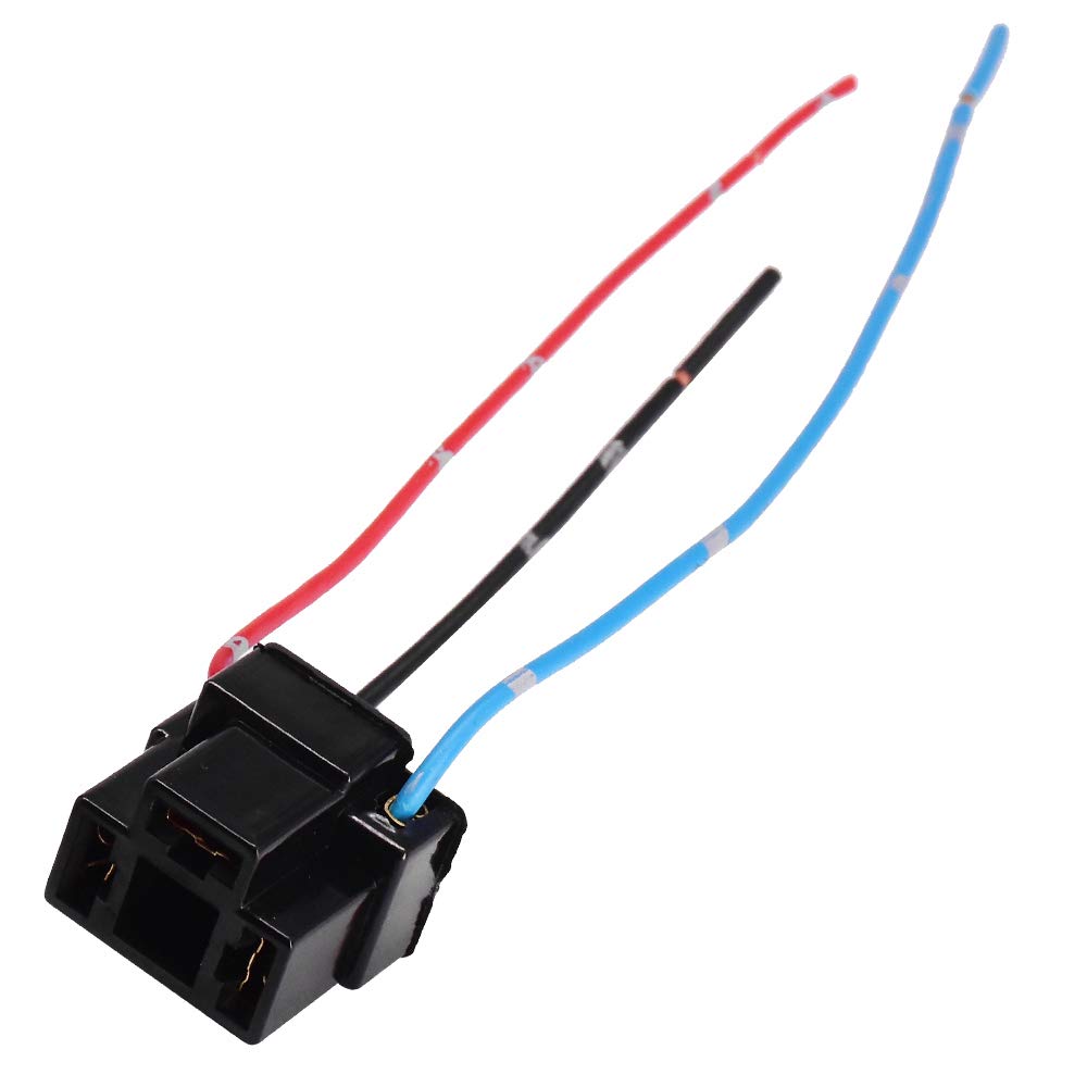 HUIQIAODS H4 Headlight Socket Lamp Connector Plug Wire Harness Adapter Pack of 2 (H4 Connector Plug)