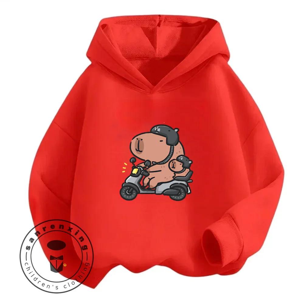 Capybara Cartoon Natural Cotton High Quality Niche Design Exquisite Details Feel Skin Friendly Children's Autumn Winter Hoodie