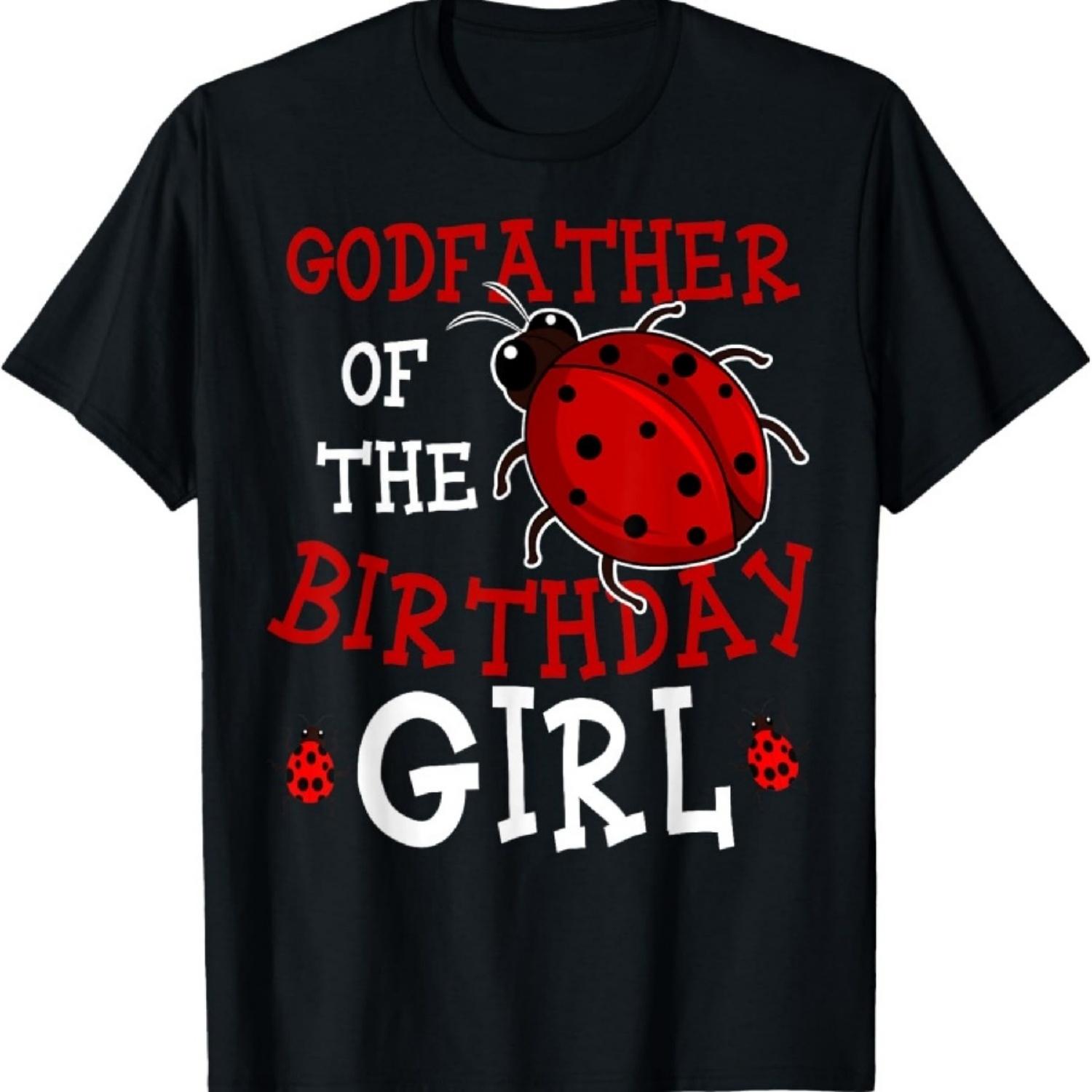 

Godfather Of The Birthday Girl Ladybug Bday Celebration T-Shirt1 XXXXXL чорний