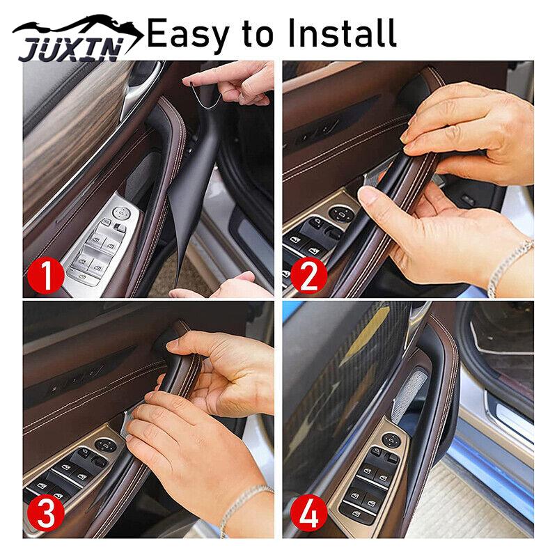 Interior Door Handle Panel Cover Trim Fit For BMW 5 Series 2018-2023 G30 G38 530i Black