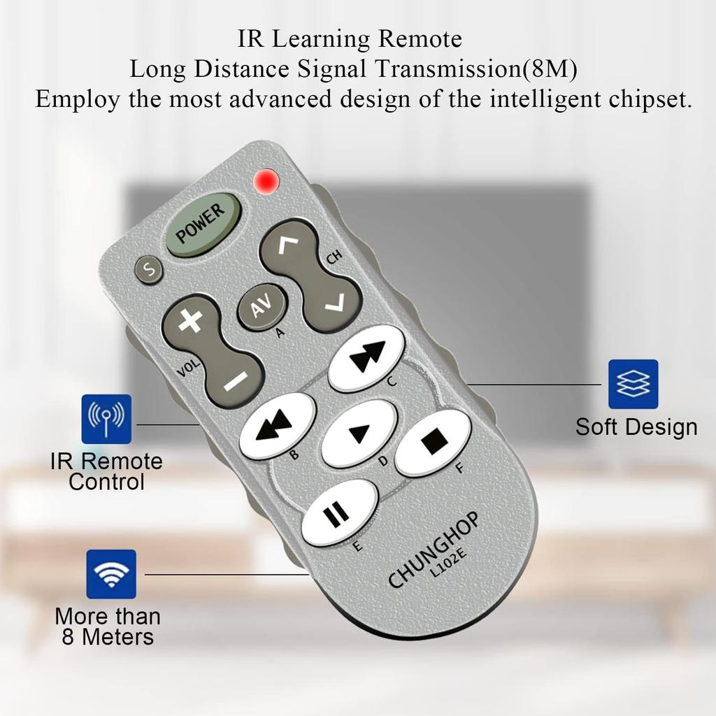 CHUNGHOP L102 Learning Remote Control Use for TV/SAT/DVD/CBL/CD/DVB-T for Samsung LG Sony Philips Copy