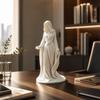 Dunkle Ästhetik Göttinnen-Skulptur 3D-gedruckte Desktop-Ornamente Retro-Umhang Frauenstatue Heimdekoration