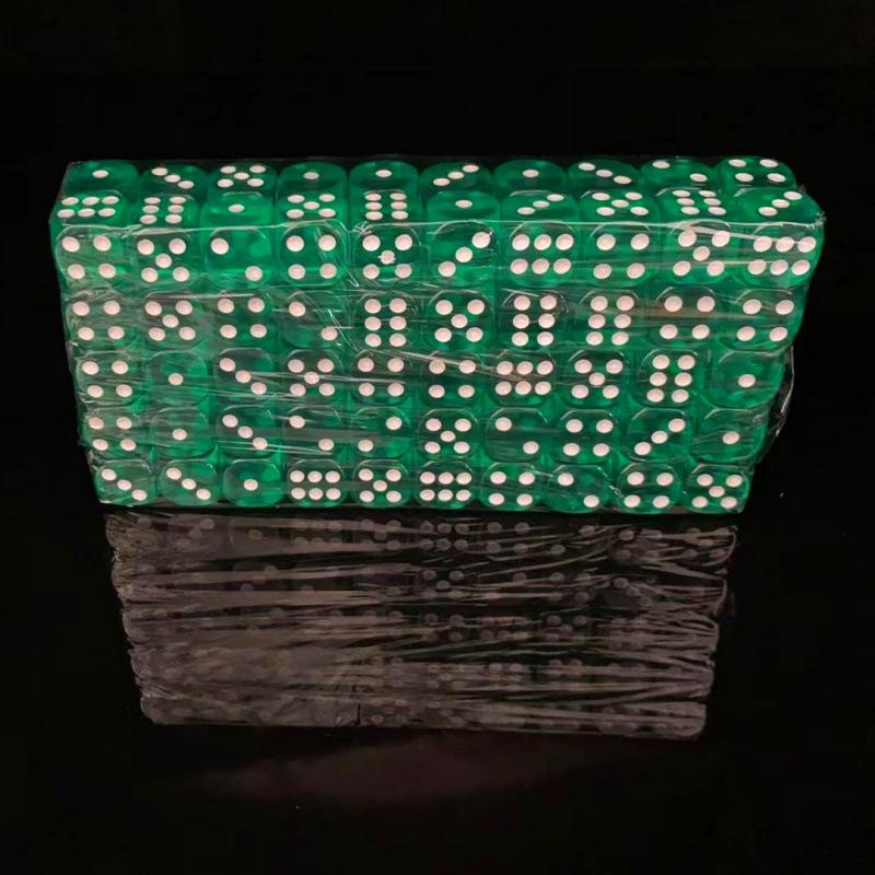 14MM Transparent Acrylic Colored Dice with Rounded Corners