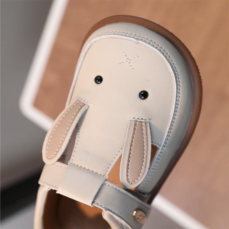 Baby Cartoon Little Rabbit Princess Shoes Spring Autumn New Children's Fashion Soft Sole Wide Head Single Leather Shoes