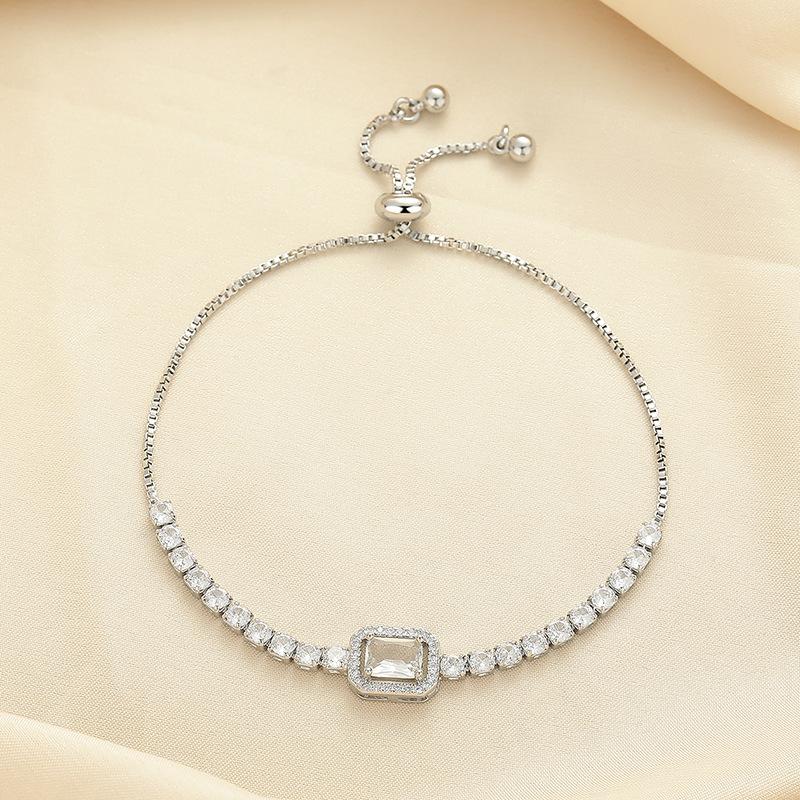 New 925 Sterling Silver Bracelet AAA Zircon High Quality Romance Bracelet Chain For Women Engagement Party Wedding Jewelry Gift