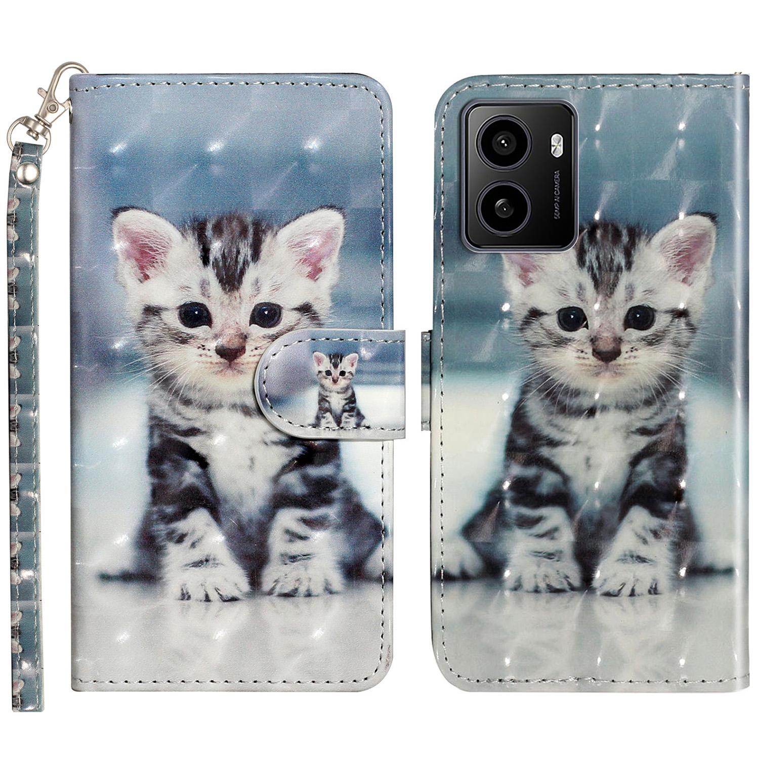 

Для HMD Pulse Pro Чехол 3D-печать Рисунок Кожаный чехол для телефона Сумка Cat