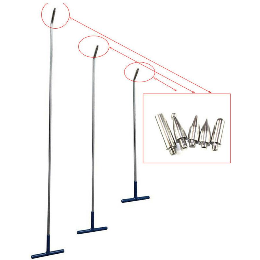 5 x Stainless Car Puller Push Rods Replace Head Adapter Dent Removal Repair Tool