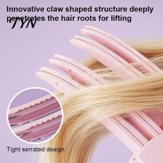 Temperature Controlled Hair Styler Heated Root Lift Clip, LCD Display Wireless Volumizing Portable Lifter 2 Adjustable Electric Styling Tool