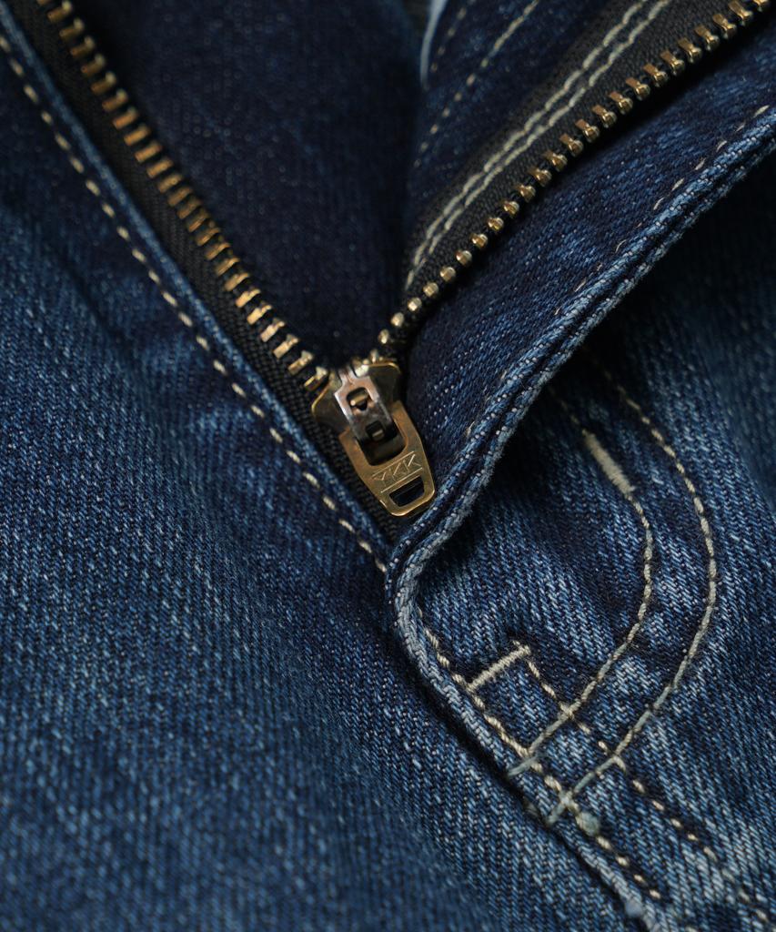 FRIZMWORKS Lyocell Belted Denim Shorts _ Mid Blue