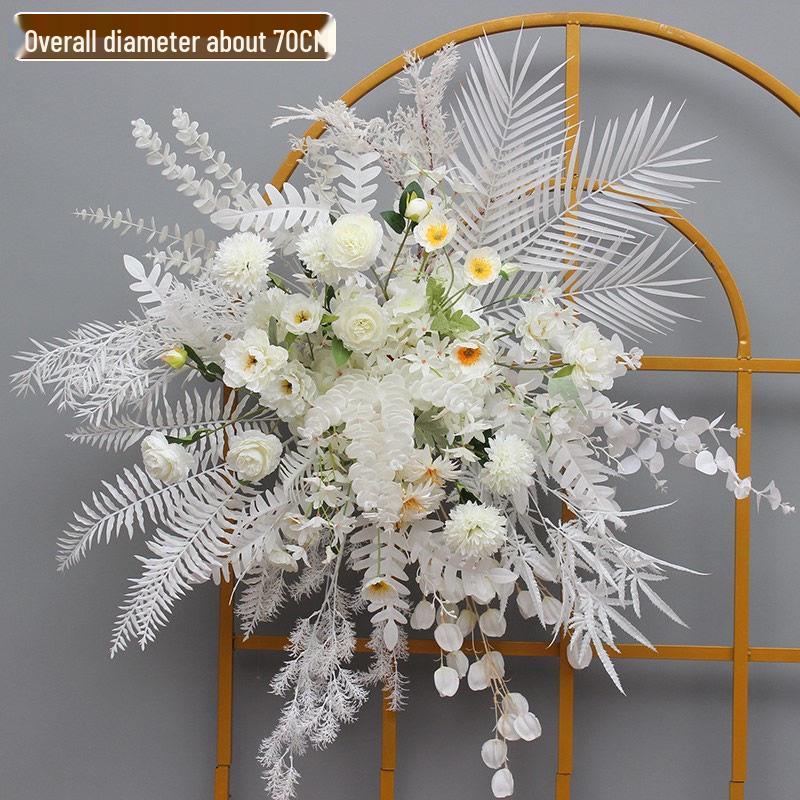 Eukalyptus Seide Hochzeitsmittelstück: Dekoration für den Gang und die Bühne in Töpfen