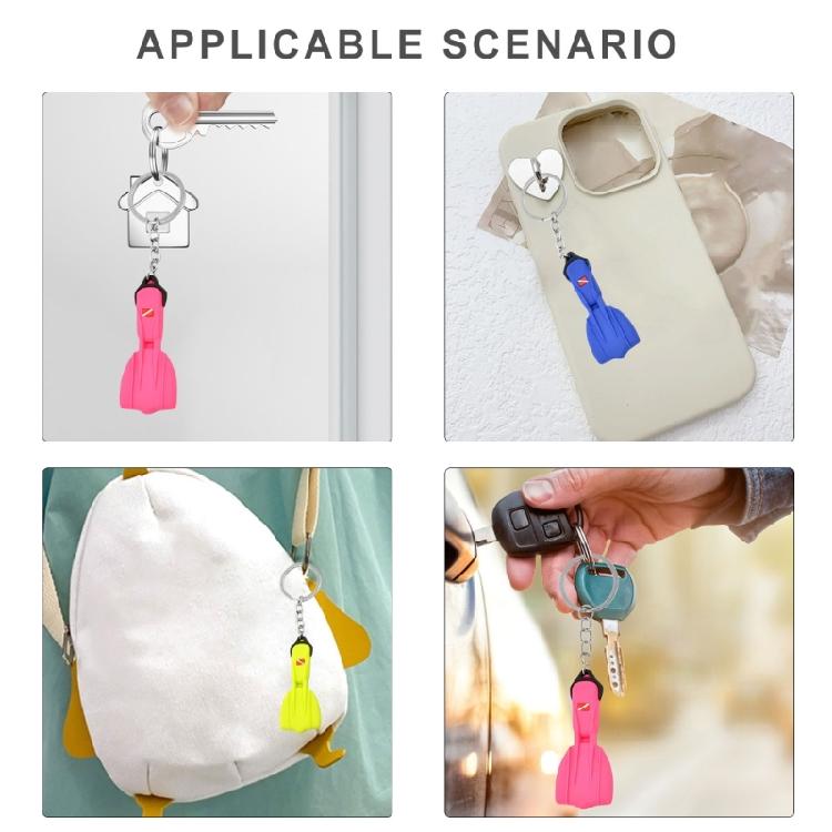 Scuba Diving Souvenir Keychain Unique Dive Fin Designs Keychain Accessory for Scuba Diving Fan and Adventurers