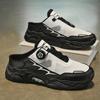 2025 Summer Mesh Half Shoes For Men Mules Closed-toe Casual Shoes Backless Loafers Slipper Man Slides Mens Semi-Drag Sport Shoes