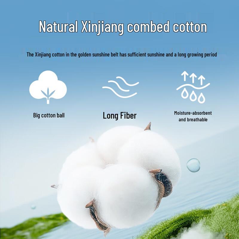 Huixun Men's Xinjiang Cotton 5A Anti-bacterial Boxer Briefs (3 Pack)