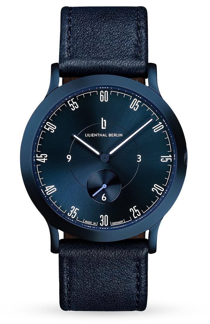 

Lilianthal Berlin Watch with Small Made in Blue Men s Seconds, Germany, L01-208-B003E, синий