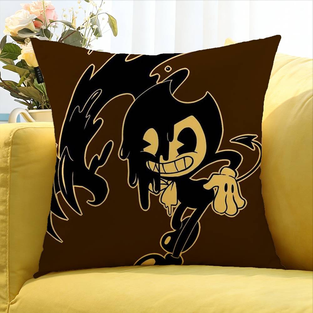 Game Bendy And The Ink Machine Various Sizes Square Pillow Case For Car Home Bedchamber Decor