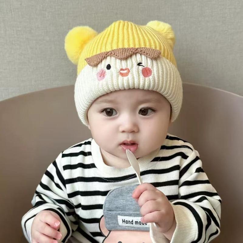 Baby Hat Autumn and Winter Cute Super Cute Male and Female Baby Knitted Hat Infant Winter Thickened Warm Wool Hat