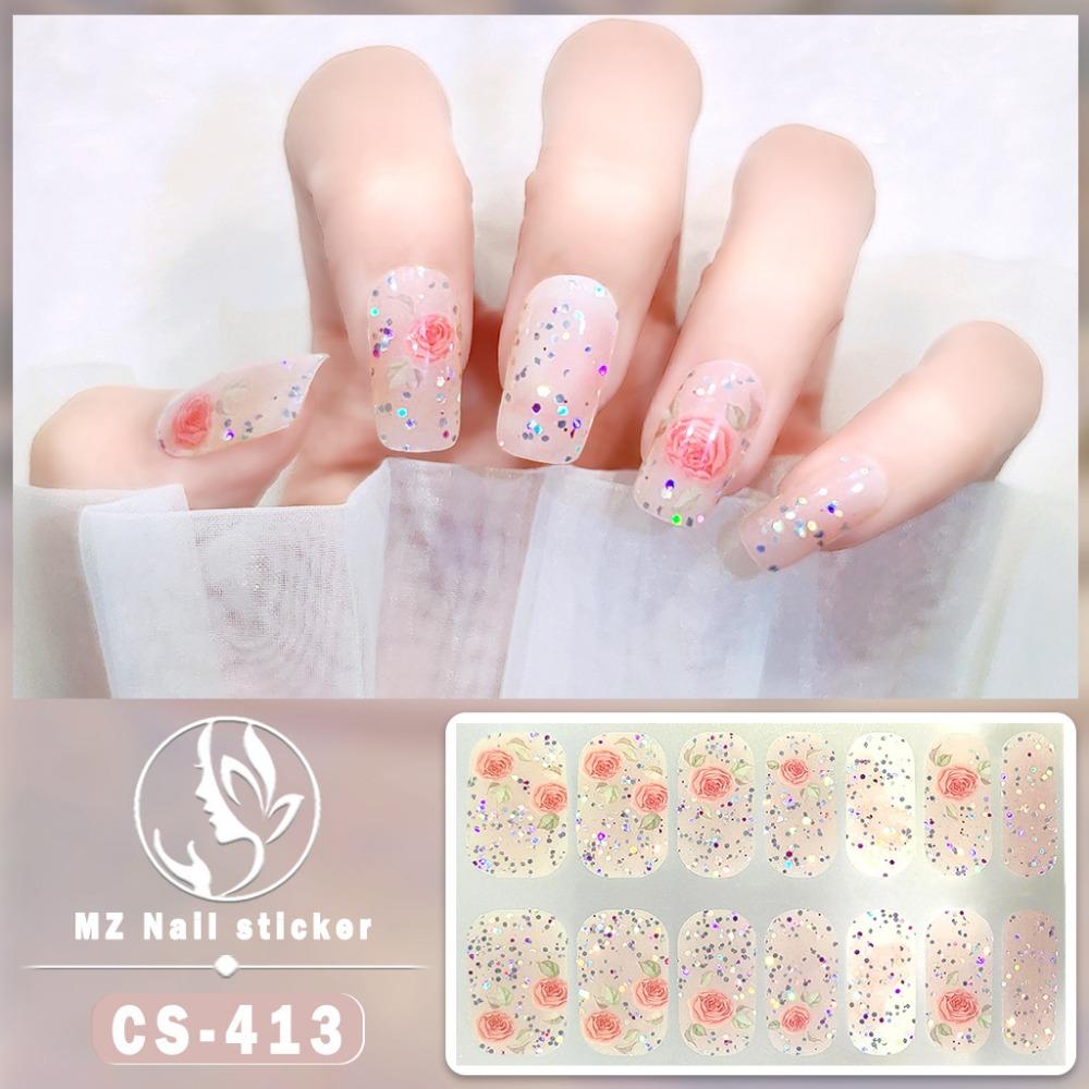 CS No-bake Gel Nail Polish Film Waterproof Full Sticker Chinese Style Panda Manicure Sticker Nail Sticker