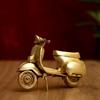Brass Vintage Scooter Figurine Statue for Showpiece ( Golden) | Classic Antique Finish Vespa Scooter for Home Decor, for Office, Centre Table